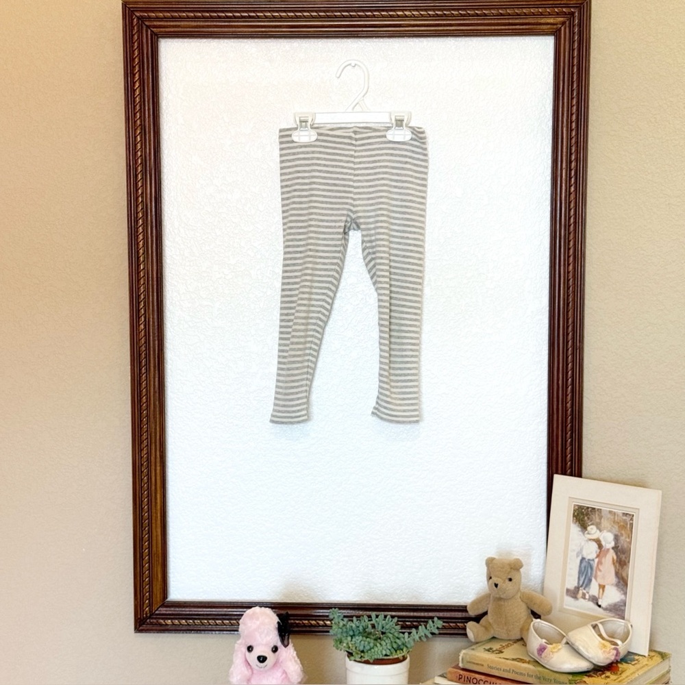 Gymboree 2007 EUC School Girl Rock line Gray Stripe Legging Size 4